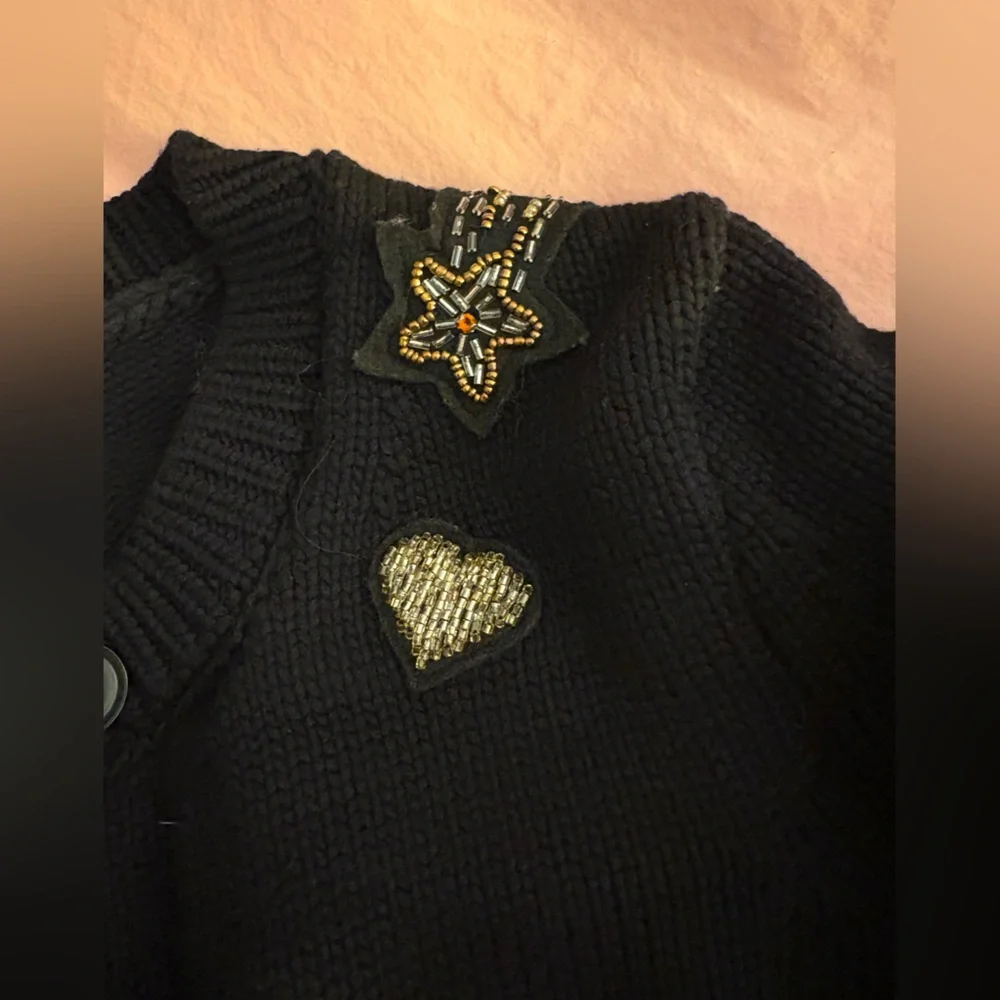 Cinq a Sep  Black embellished Cardigan cotton XXS - Picture 7 of 7